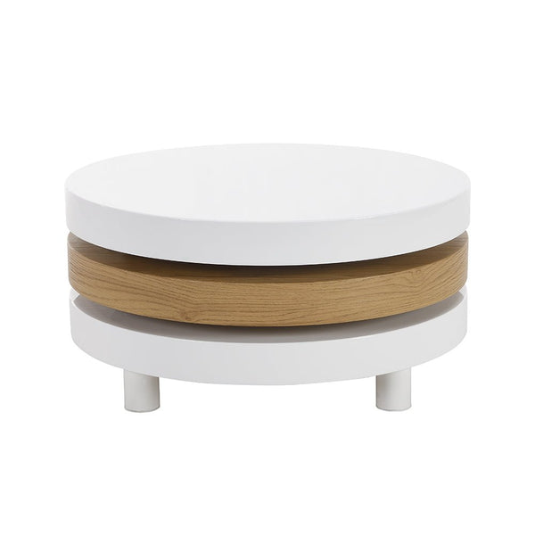 Gomboc 3 Tier High Gloss Rotating Coffee Table