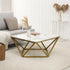 Giulia Marble Effect Square Coffee Table - daals