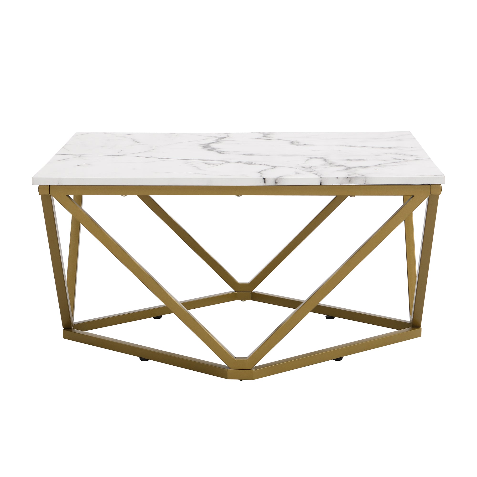 Giulia Marble Effect Square Coffee Table