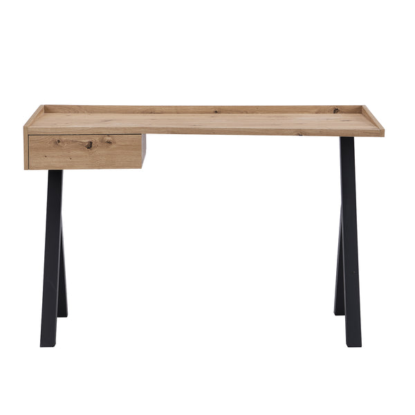Lytton 1-Drawer Oak Effect Desk with Angled Desk Top