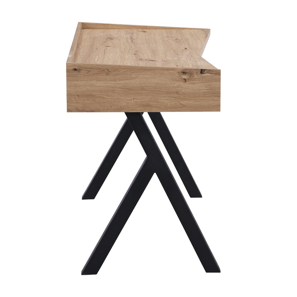 Lytton 1-Drawer Oak Effect Desk with Angled Desk Top