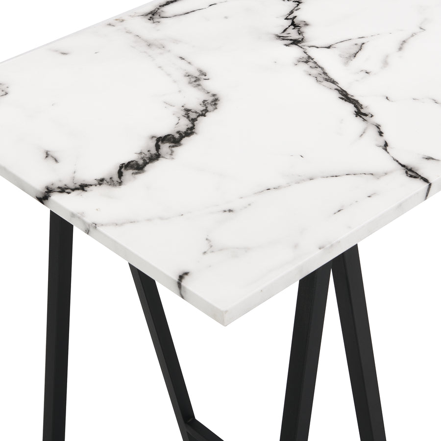 Ravena Marble Effect Console Table - daals