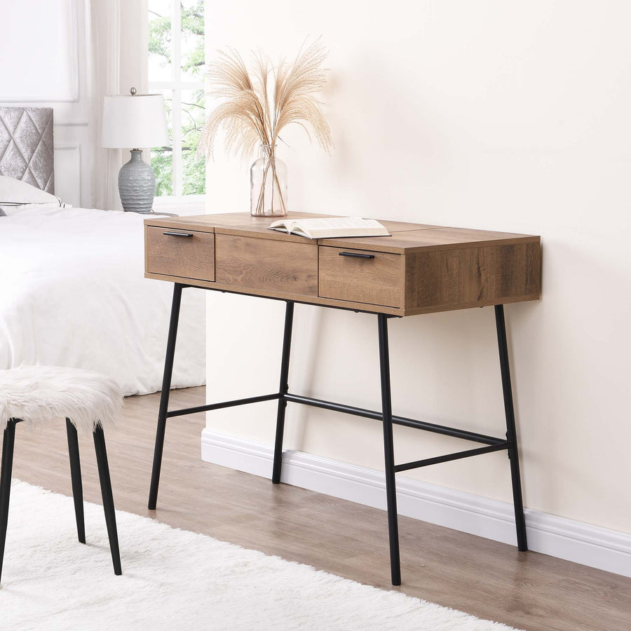 Selwyn Oak Effect Console Dressing Table