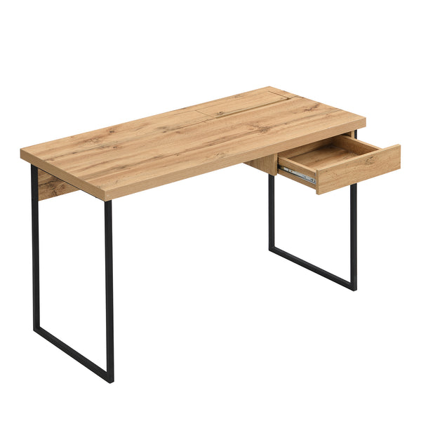 Vaxjo 1 Drawer Oak Effect Desk with Cable Management Storage