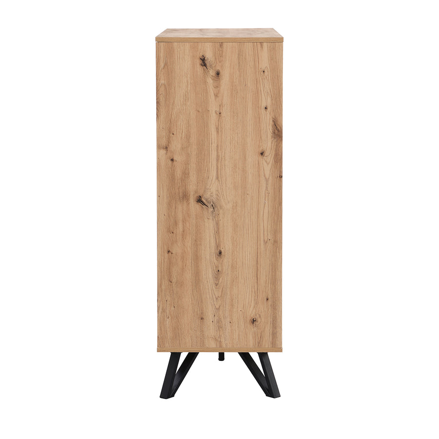 Weston Oak Effect 4 Door Cabinet