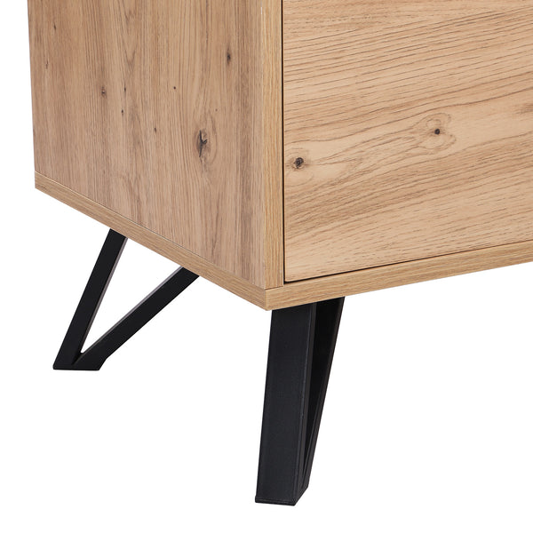 Weston Oak Effect 4 Door Cabinet