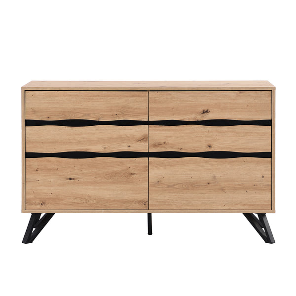 Weston Oak Effect 6 Drawer Chest of Drawers