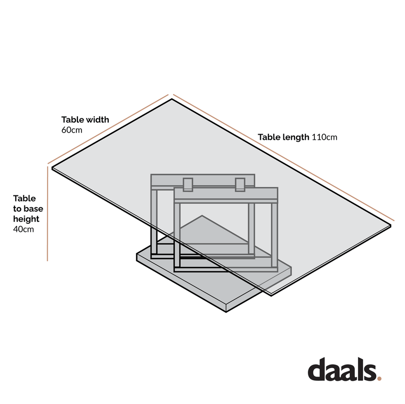 Lucent White High Gloss and Glass Top Coffee Table - daals