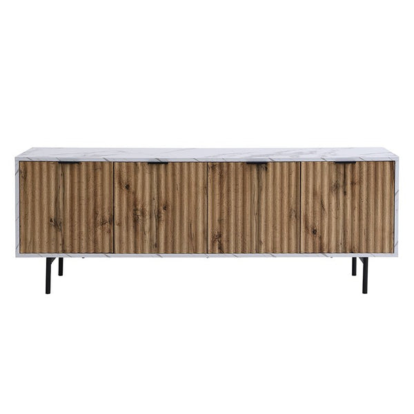 Aspen Oak and Marble Effect 150cm Wide TV Unit