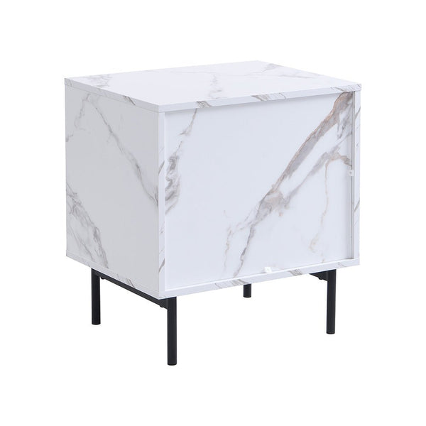 Aspen Oak and Marble Effect 2 - Drawer Bedside Table - daals