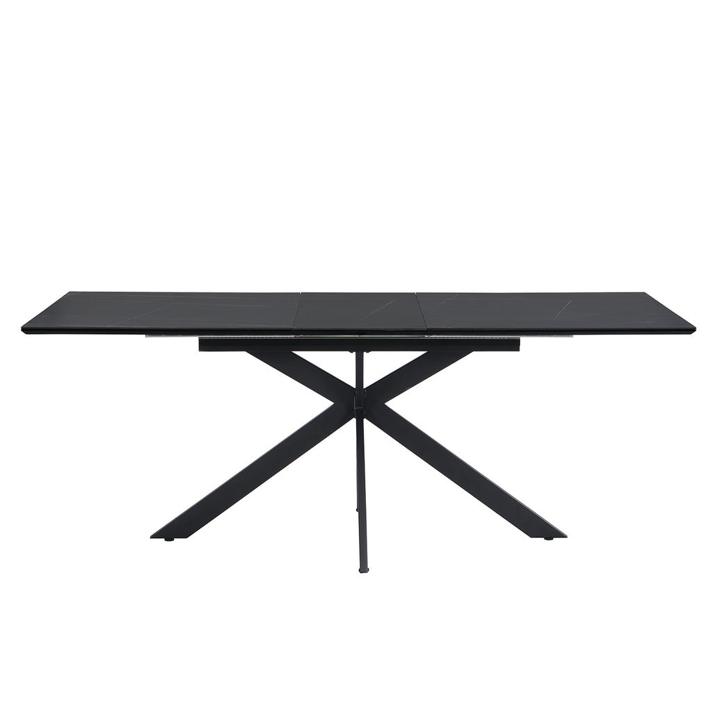Varden Black Ceramic Extending Dining Table | daals