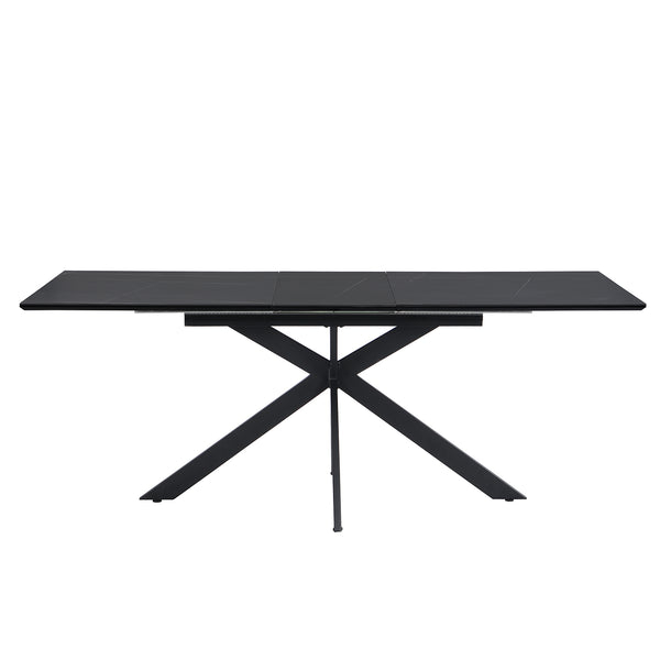Varden Black Ceramic Extending Dining Table