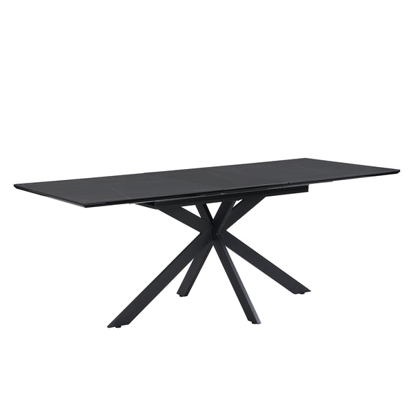 Varden Black Ceramic Extending Dining Table