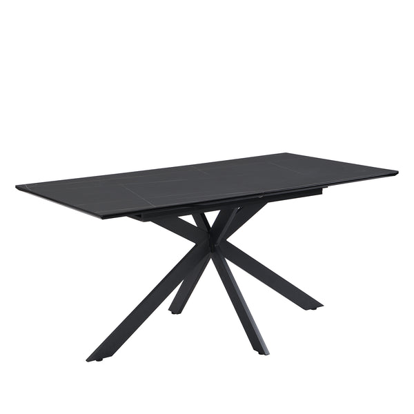 Varden Black Ceramic Extending Dining Table