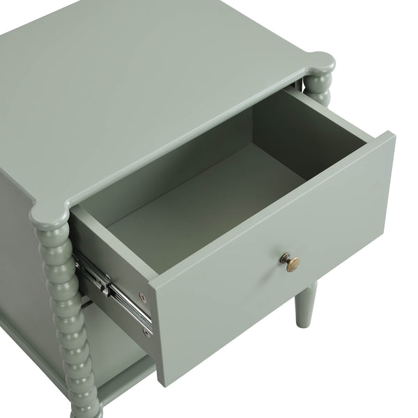 Lyndon Sage Green Bobbin 2 Drawer Bedside Table daals