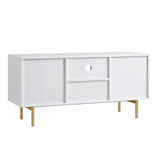 Richmond Ridged 120cm Wide TV Media Unit, Matte White