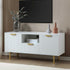 Richmond Ridged 120cm Wide TV Media Unit, Matte White - daals