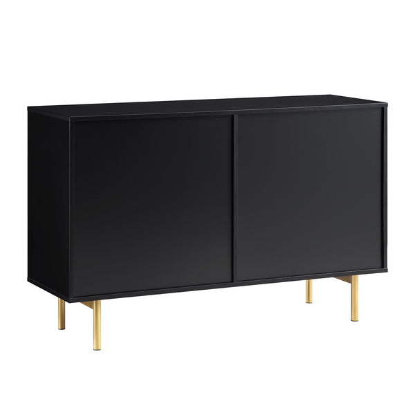 Richmond Ridged Wide Chest of 6 Drawers, Matte Black