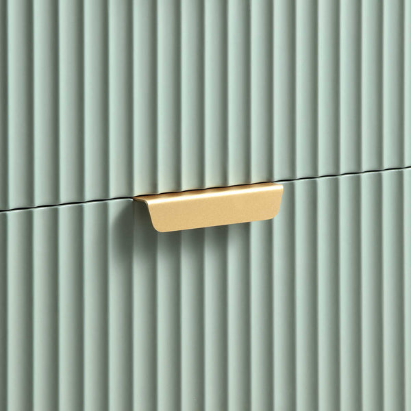 Richmond Ridged Wide Chest of 6 Drawers, Matte Sage Green