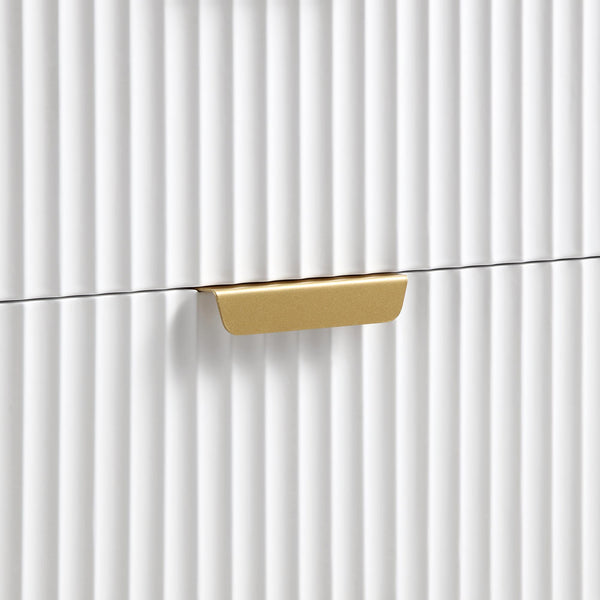 Richmond Ridged Wide Chest of 6 Drawers, Matte White