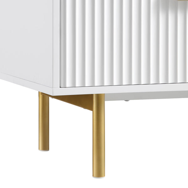 Richmond Ridged Wide Chest of 6 Drawers, Matte White