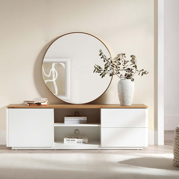 Agnes Curved Edge 150cm Wide TV Unit, White