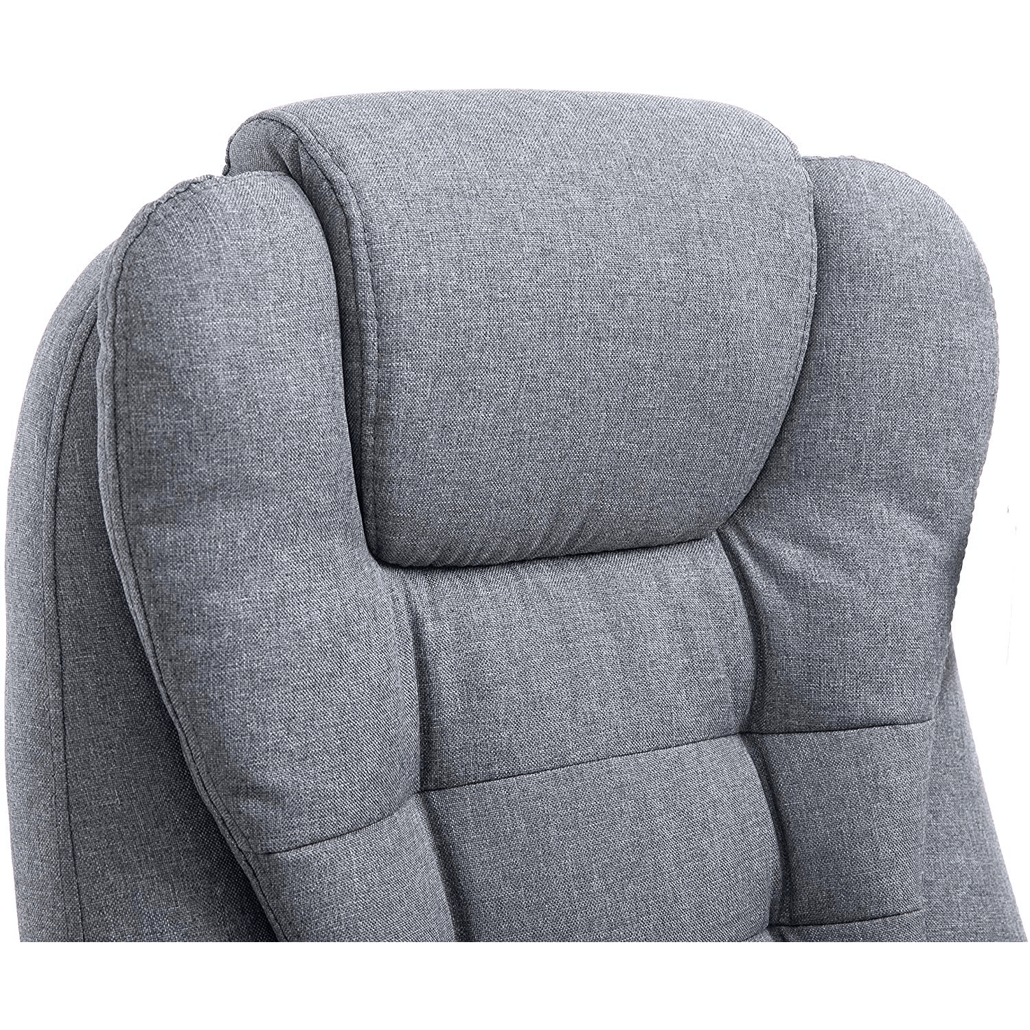Cherry Tree Furniture Executive Recline Extra Padded Office Chair Standard, MO17 Grey Fabric