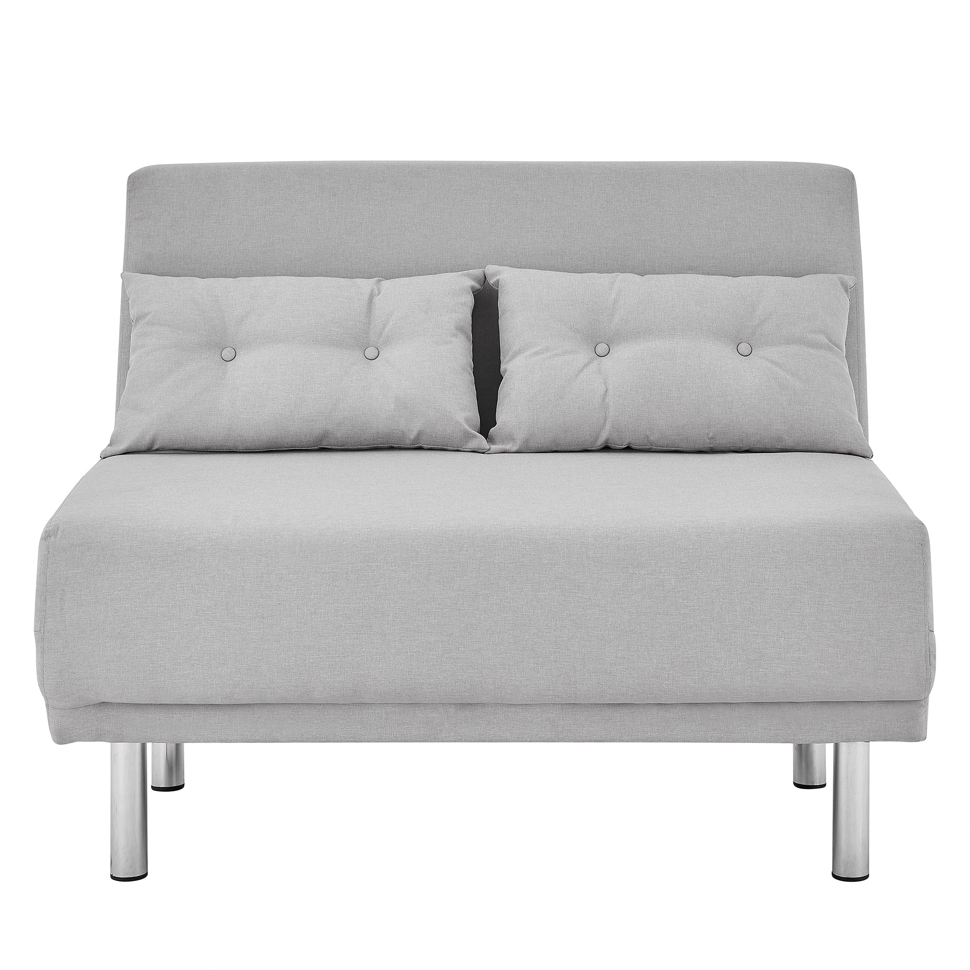 ALGO 2-Seater Small Double Folding Sofa Bed with Cushion Grey Fabric