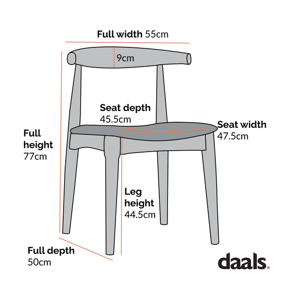 Arley Set of 2 Beech Wood Dining Chairs, Natural and Light Taupe Striped