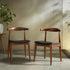 Arley Set of 2 Beech Wood Dining Chairs, Walnut and Black - daals