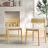 Ditton Set of 2 Elm Wood and Jute Dining Chairs, Natural - daals