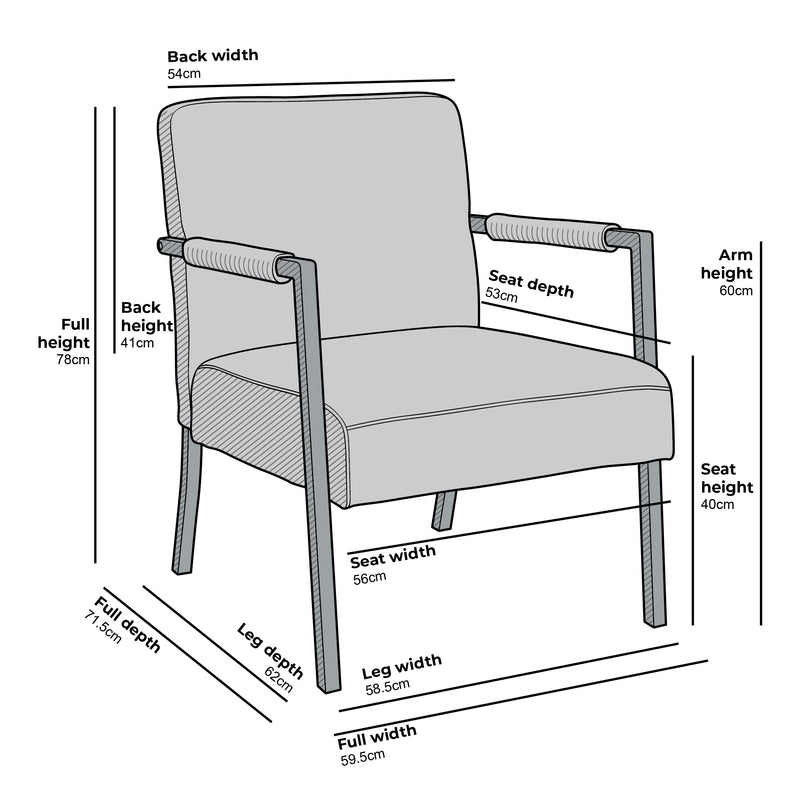 Hatton Steel Frame Boucle Accent Chair (White)