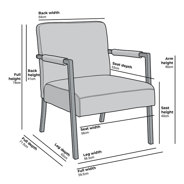 Hatton Steel Frame Boucle Accent Chair (White)