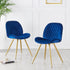 Set of 2 Cosford Diamond Stitch Dining Chairs (Blue Velvet) - daals