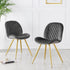 Set of 2 Cosford Diamond Stitch Dining Chairs (Grey Velvet) - daals