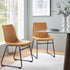Sutton Set of 2 Mustard Yellow Velvet Fabric Fluted Dining Chairs with Metal Frame - daals