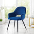 Belvoir Velvet Dining Chair with Metal Legs (Blue Velvet) - daals