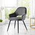 Belvoir Velvet Dining Chair with Metal Legs (Grey Velvet) - daals