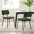 Charlecote Set of 2 Fluted Dining Chairs (Dark Green Velvet) - daals