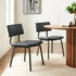 Charlecote Set of 2 Fluted Dining Chairs (Dark Grey PU) - daals
