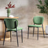 Kelmarsh Set of 2 Grass Green Velvet Upholstered Dining Chairs - daals