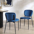 Kelmarsh Set of 2 Navy Blue Velvet Upholstered Dining Chairs - daals
