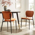 Kelmarsh Set of 2 Orange Velvet Upholstered Dining Chairs - daals