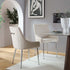 Garnet Set of 2 Champagne Velvet Upholstered Dining Chairs with Back Handle - daals