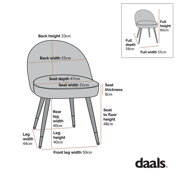 Miyae Set of 2 Pleated Pale Pink Velvet Upholstered Dining Chairs