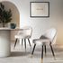 Miyae Set of 2 Pleated Champange Velvet Upholstered Dining Chairs - daals
