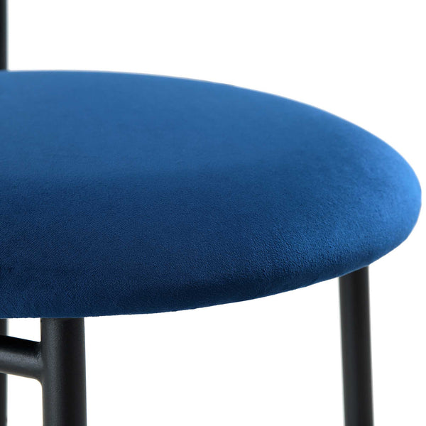 Donna Set of 2 Navy Blue Velvet Dining Chairs