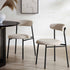 Donna Set of 2 Taupe Boucle Dining Chairs - daals