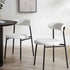 Donna Set of 2 White Boucle Dining Chairs - daals