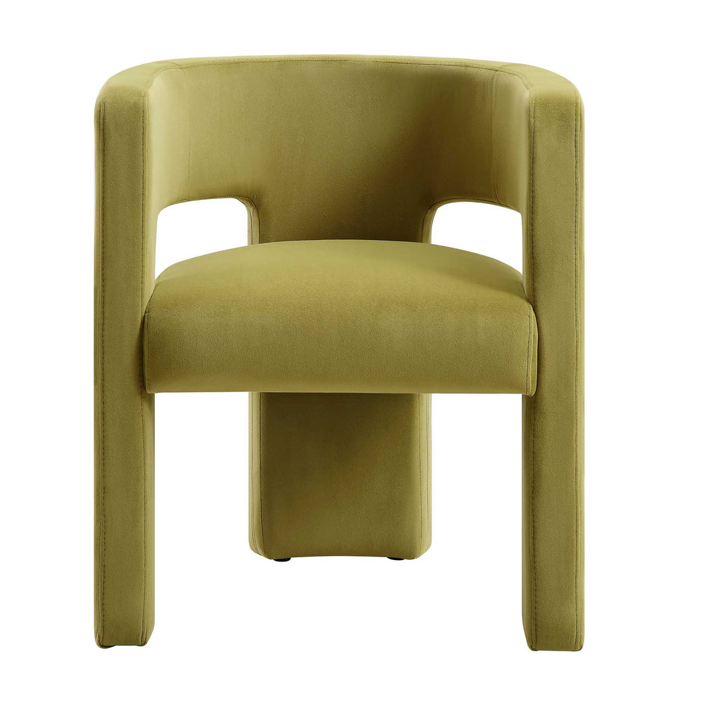 Greenwich Olive Green Velvet Dining Chair daals